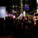 Spielbudenplatz at night